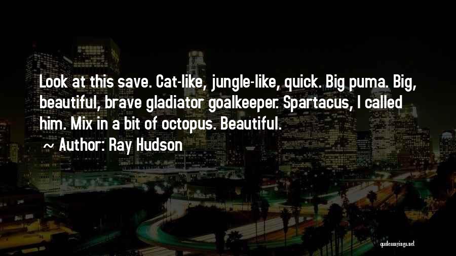 Ray Hudson Quotes: Look At This Save. Cat-like, Jungle-like, Quick. Big Puma. Big, Beautiful, Brave Gladiator Goalkeeper. Spartacus, I Called Him. Mix In