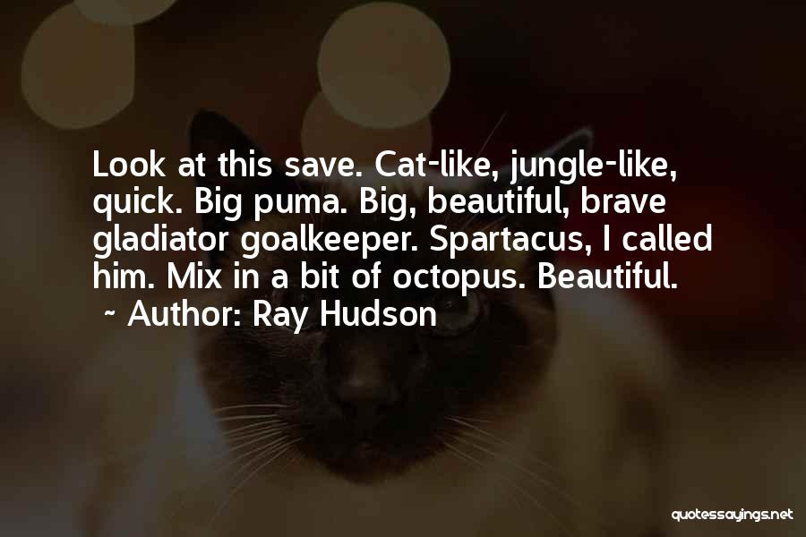 Ray Hudson Quotes: Look At This Save. Cat-like, Jungle-like, Quick. Big Puma. Big, Beautiful, Brave Gladiator Goalkeeper. Spartacus, I Called Him. Mix In