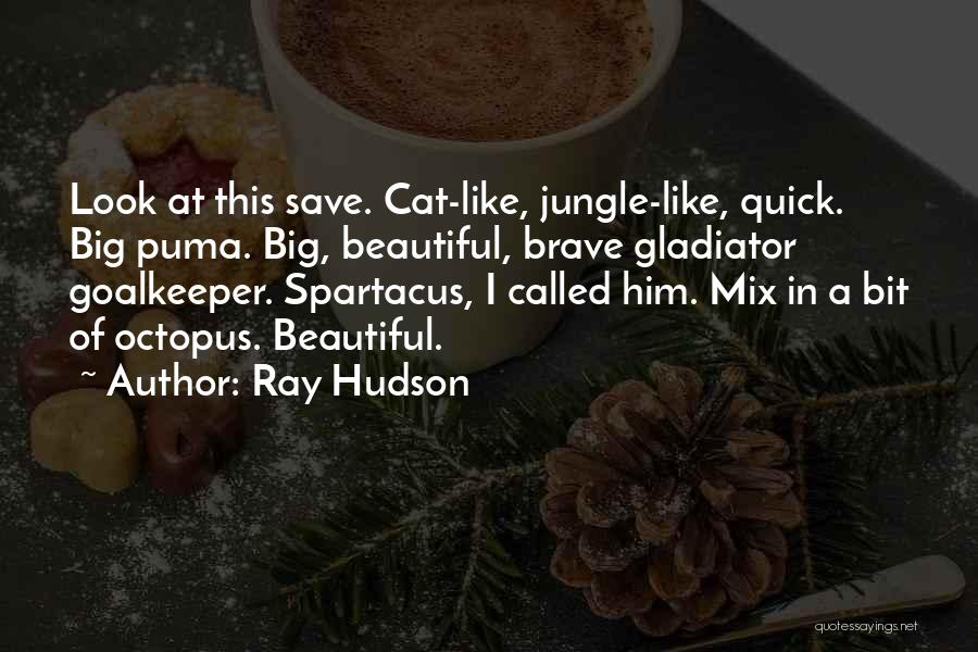Ray Hudson Quotes: Look At This Save. Cat-like, Jungle-like, Quick. Big Puma. Big, Beautiful, Brave Gladiator Goalkeeper. Spartacus, I Called Him. Mix In