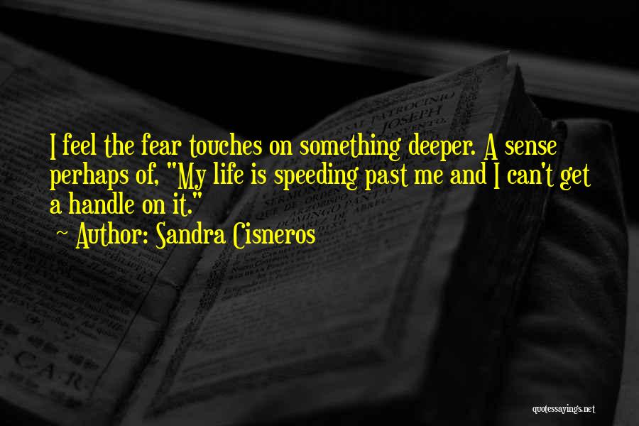 Sandra Cisneros Quotes: I Feel The Fear Touches On Something Deeper. A Sense Perhaps Of, My Life Is Speeding Past Me And I