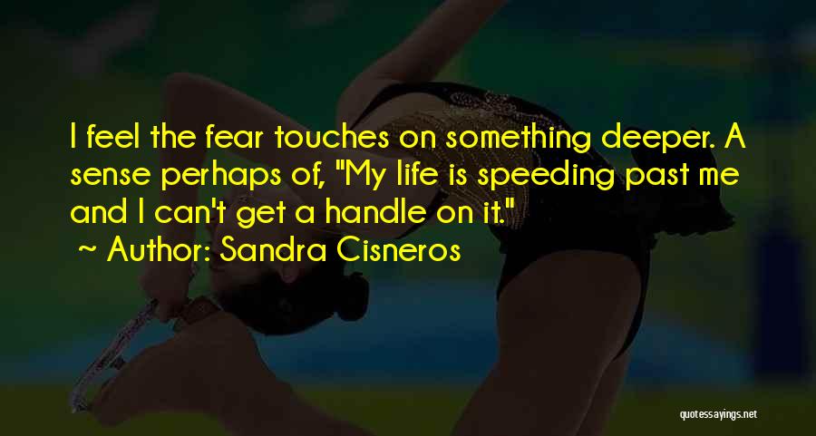 Sandra Cisneros Quotes: I Feel The Fear Touches On Something Deeper. A Sense Perhaps Of, My Life Is Speeding Past Me And I