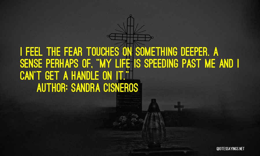 Sandra Cisneros Quotes: I Feel The Fear Touches On Something Deeper. A Sense Perhaps Of, My Life Is Speeding Past Me And I