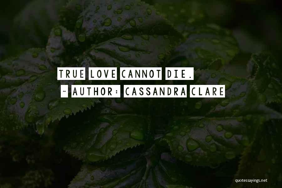 Cassandra Clare Quotes: True Love Cannot Die.