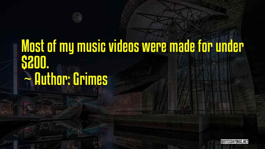 Grimes Quotes: Most Of My Music Videos Were Made For Under $200.