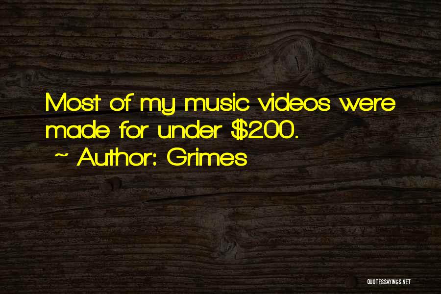 Grimes Quotes: Most Of My Music Videos Were Made For Under $200.