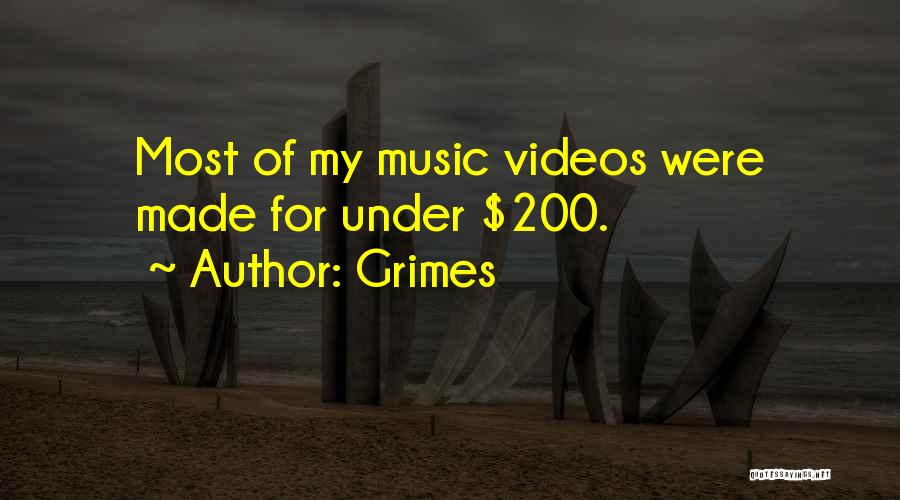 Grimes Quotes: Most Of My Music Videos Were Made For Under $200.