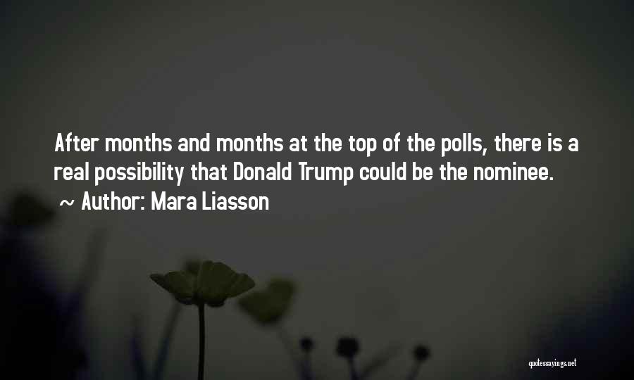 Mara Liasson Quotes: After Months And Months At The Top Of The Polls, There Is A Real Possibility That Donald Trump Could Be