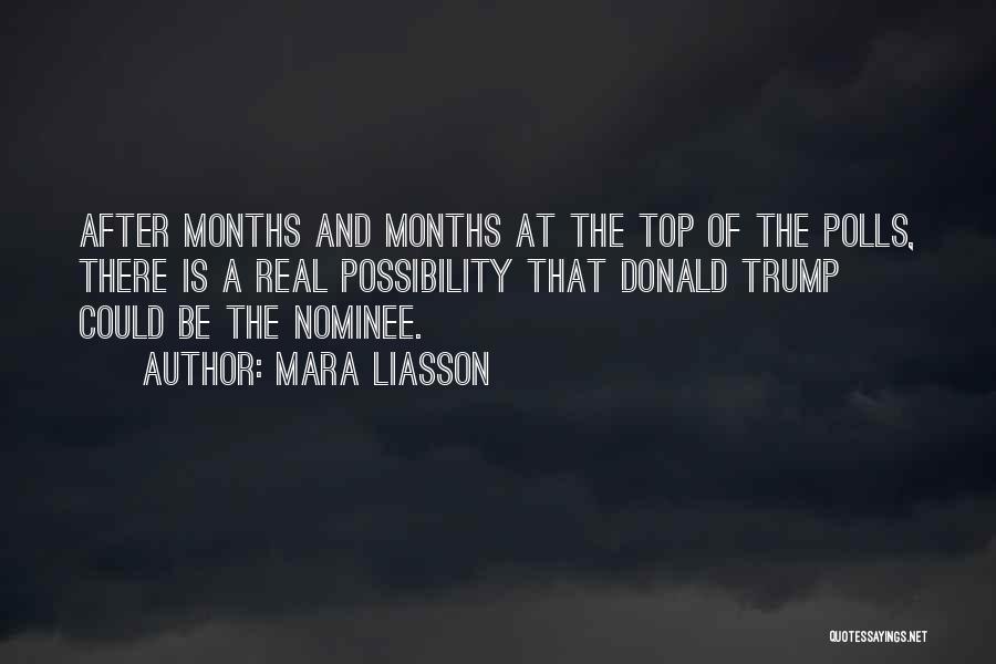 Mara Liasson Quotes: After Months And Months At The Top Of The Polls, There Is A Real Possibility That Donald Trump Could Be