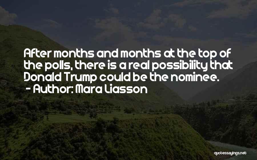 Mara Liasson Quotes: After Months And Months At The Top Of The Polls, There Is A Real Possibility That Donald Trump Could Be