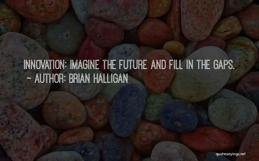 Brian Halligan Quotes: Innovation: Imagine The Future And Fill In The Gaps.