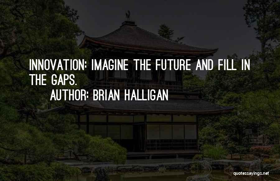Brian Halligan Quotes: Innovation: Imagine The Future And Fill In The Gaps.