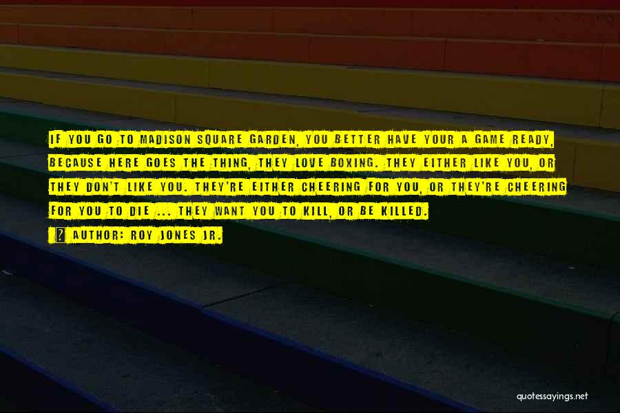 Roy Jones Jr. Quotes: If You Go To Madison Square Garden, You Better Have Your A Game Ready, Because Here Goes The Thing, They