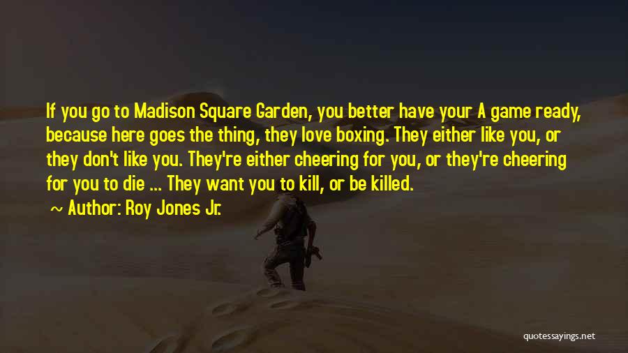 Roy Jones Jr. Quotes: If You Go To Madison Square Garden, You Better Have Your A Game Ready, Because Here Goes The Thing, They