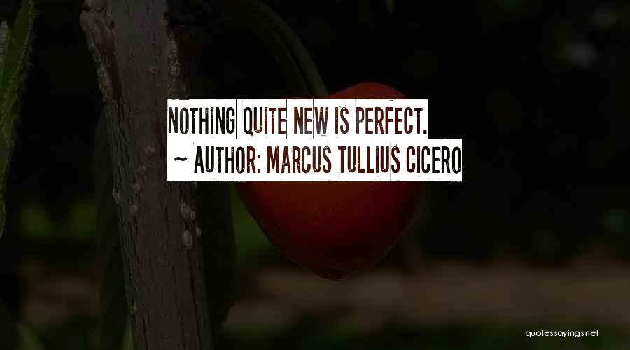 Marcus Tullius Cicero Quotes: Nothing Quite New Is Perfect.