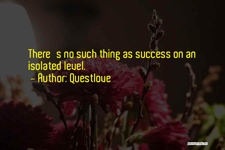 Questlove Quotes: There's No Such Thing As Success On An Isolated Level.