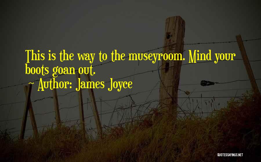 James Joyce Quotes: This Is The Way To The Museyroom. Mind Your Boots Goan Out.