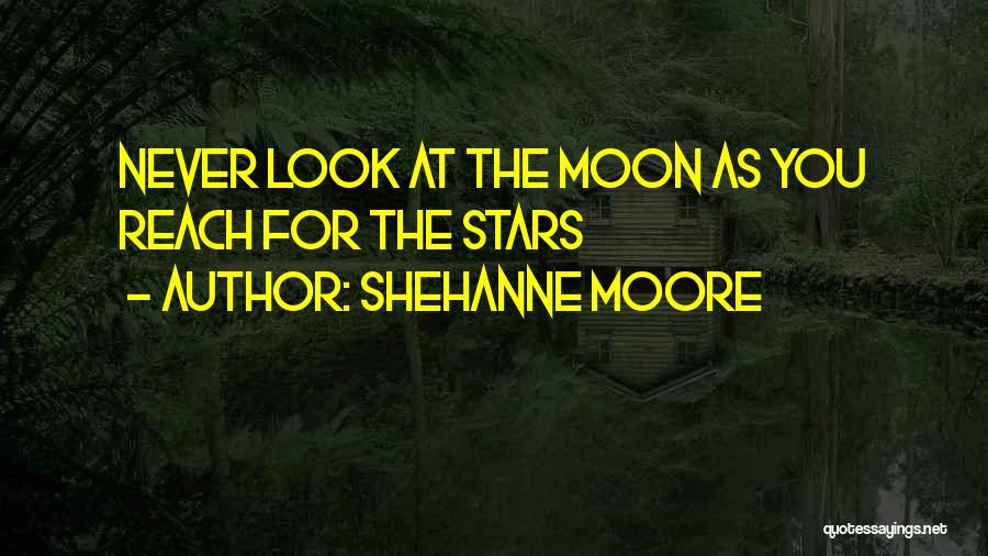 Shehanne Moore Quotes: Never Look At The Moon As You Reach For The Stars