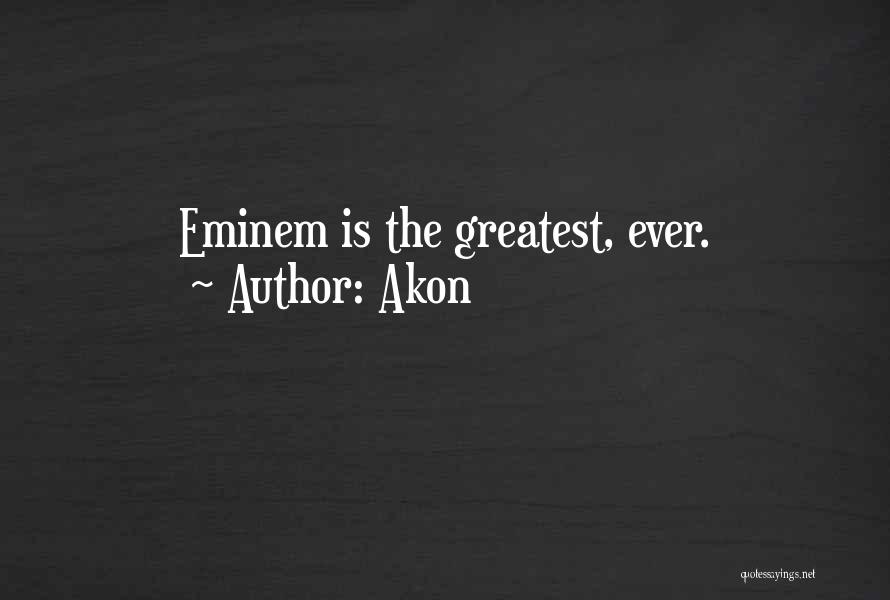 Akon Quotes: Eminem Is The Greatest, Ever.