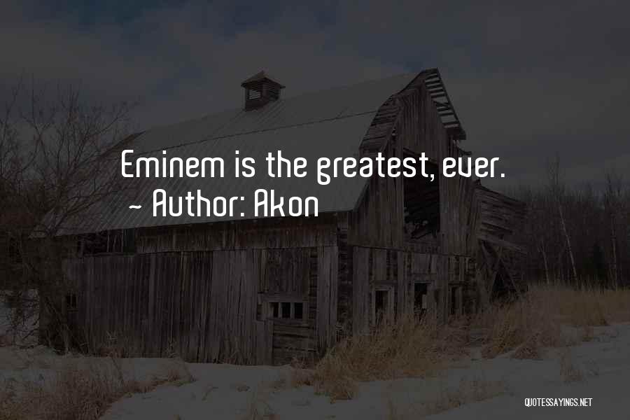 Akon Quotes: Eminem Is The Greatest, Ever.