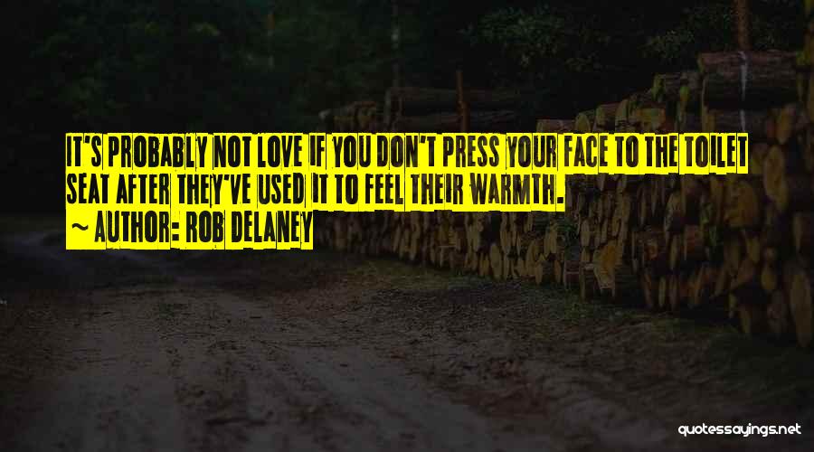 Rob Delaney Quotes: It's Probably Not Love If You Don't Press Your Face To The Toilet Seat After They've Used It To Feel