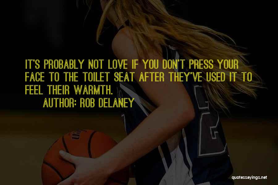 Rob Delaney Quotes: It's Probably Not Love If You Don't Press Your Face To The Toilet Seat After They've Used It To Feel