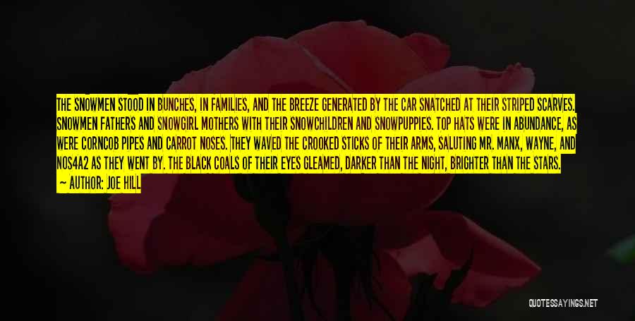 Joe Hill Quotes: The Snowmen Stood In Bunches, In Families, And The Breeze Generated By The Car Snatched At Their Striped Scarves. Snowmen