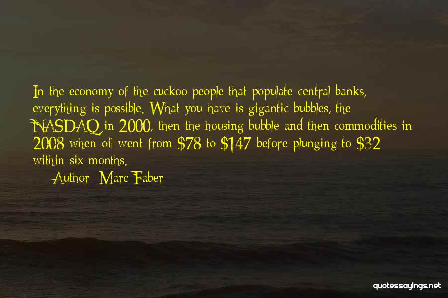 Marc Faber Quotes: In The Economy Of The Cuckoo People That Populate Central Banks, Everything Is Possible. What You Have Is Gigantic Bubbles,