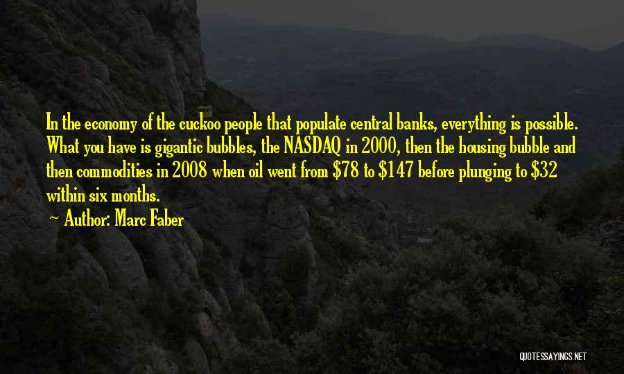 Marc Faber Quotes: In The Economy Of The Cuckoo People That Populate Central Banks, Everything Is Possible. What You Have Is Gigantic Bubbles,