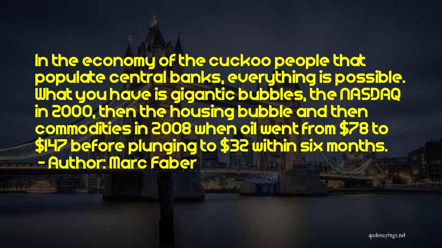 Marc Faber Quotes: In The Economy Of The Cuckoo People That Populate Central Banks, Everything Is Possible. What You Have Is Gigantic Bubbles,