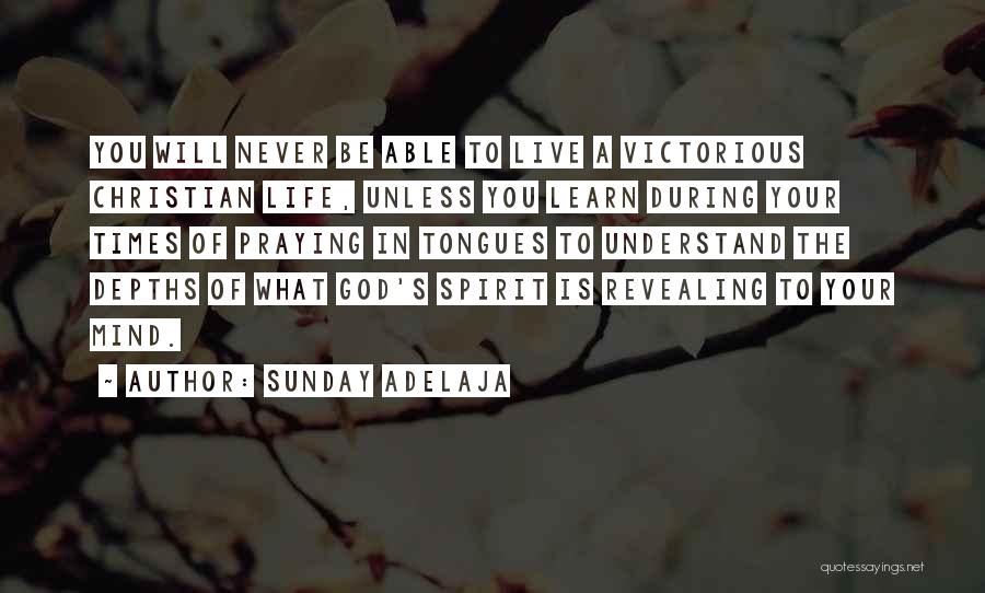 Sunday Adelaja Quotes: You Will Never Be Able To Live A Victorious Christian Life, Unless You Learn During Your Times Of Praying In