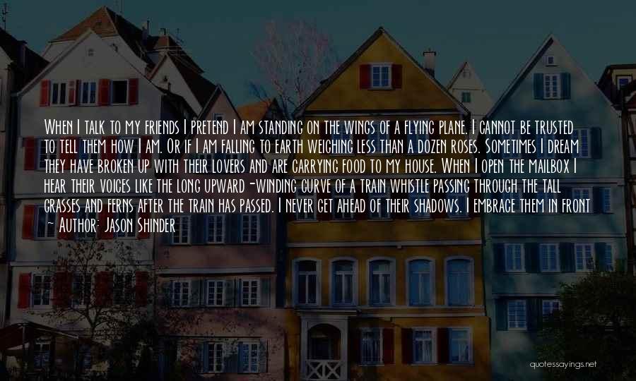 Jason Shinder Quotes: When I Talk To My Friends I Pretend I Am Standing On The Wings Of A Flying Plane. I Cannot