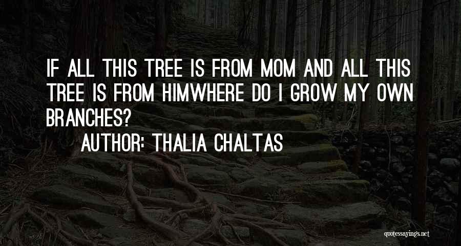 Thalia Chaltas Quotes: If All This Tree Is From Mom And All This Tree Is From Himwhere Do I Grow My Own Branches?