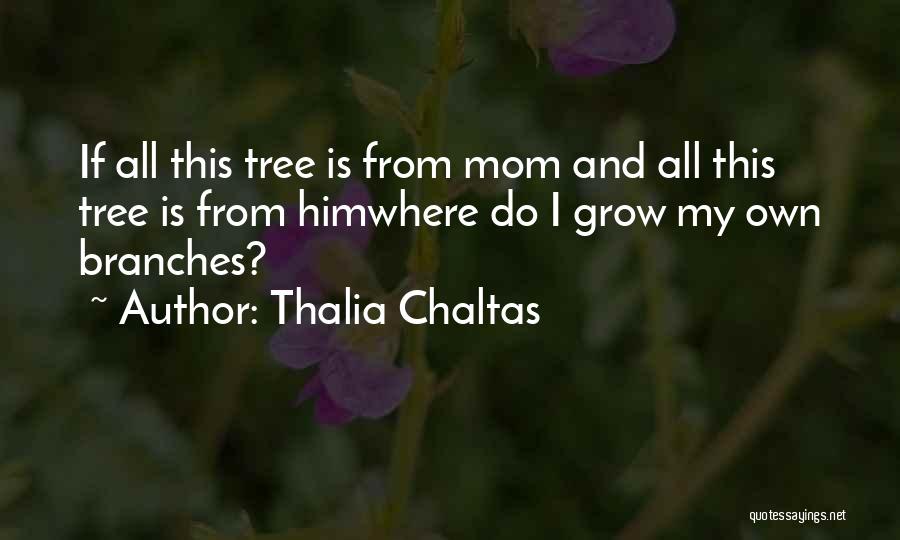 Thalia Chaltas Quotes: If All This Tree Is From Mom And All This Tree Is From Himwhere Do I Grow My Own Branches?