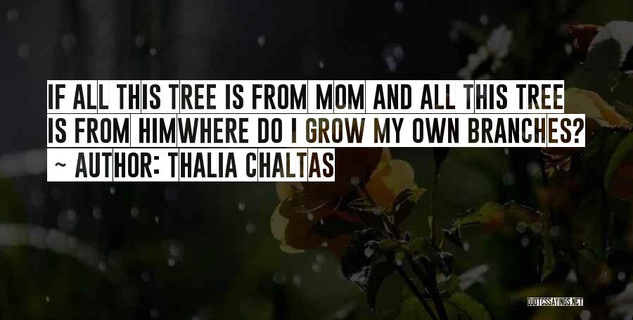 Thalia Chaltas Quotes: If All This Tree Is From Mom And All This Tree Is From Himwhere Do I Grow My Own Branches?