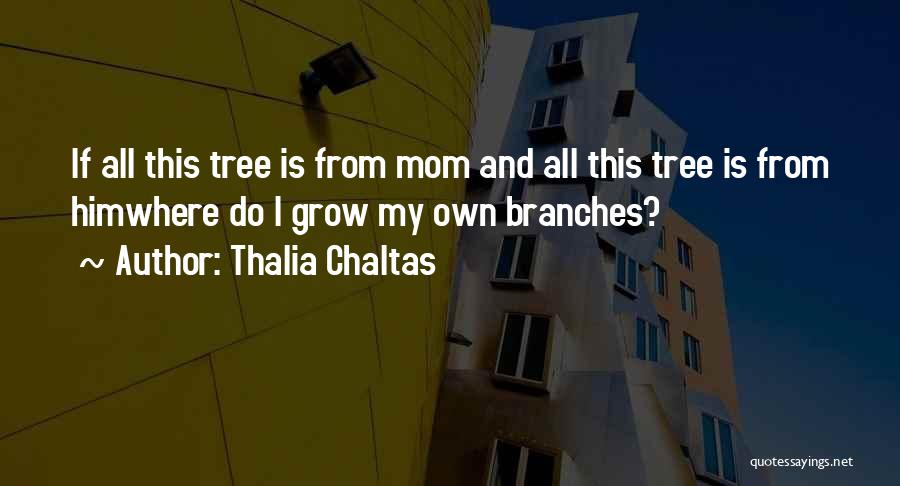 Thalia Chaltas Quotes: If All This Tree Is From Mom And All This Tree Is From Himwhere Do I Grow My Own Branches?