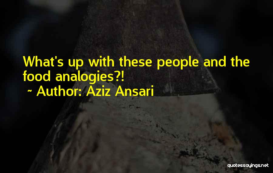 Aziz Ansari Quotes: What's Up With These People And The Food Analogies?!