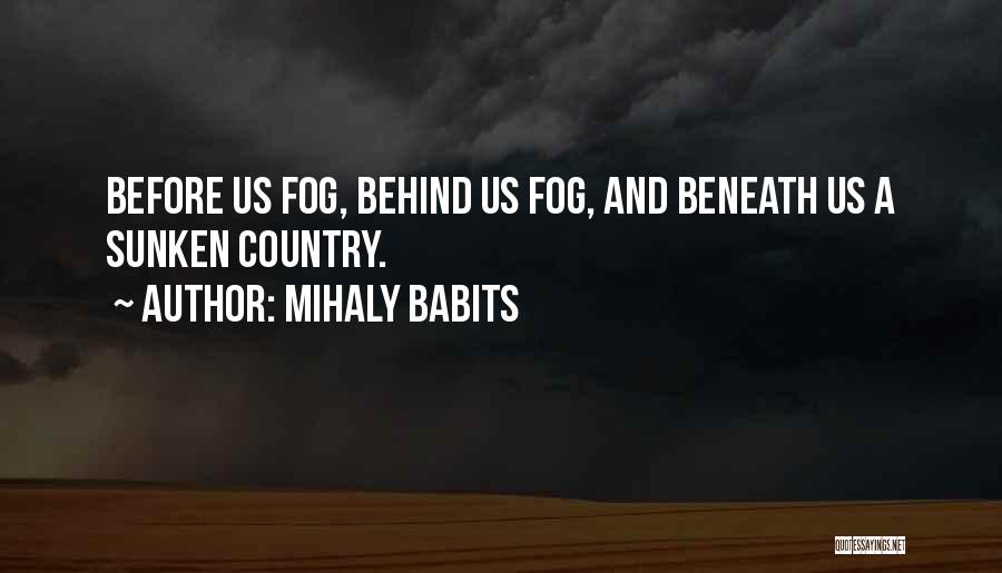 Mihaly Babits Quotes: Before Us Fog, Behind Us Fog, And Beneath Us A Sunken Country.