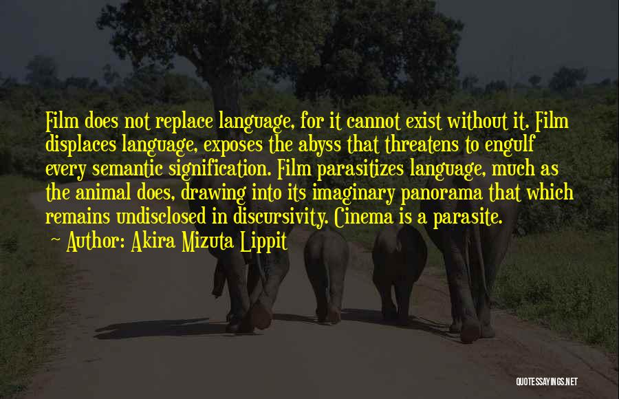 Akira Mizuta Lippit Quotes: Film Does Not Replace Language, For It Cannot Exist Without It. Film Displaces Language, Exposes The Abyss That Threatens To