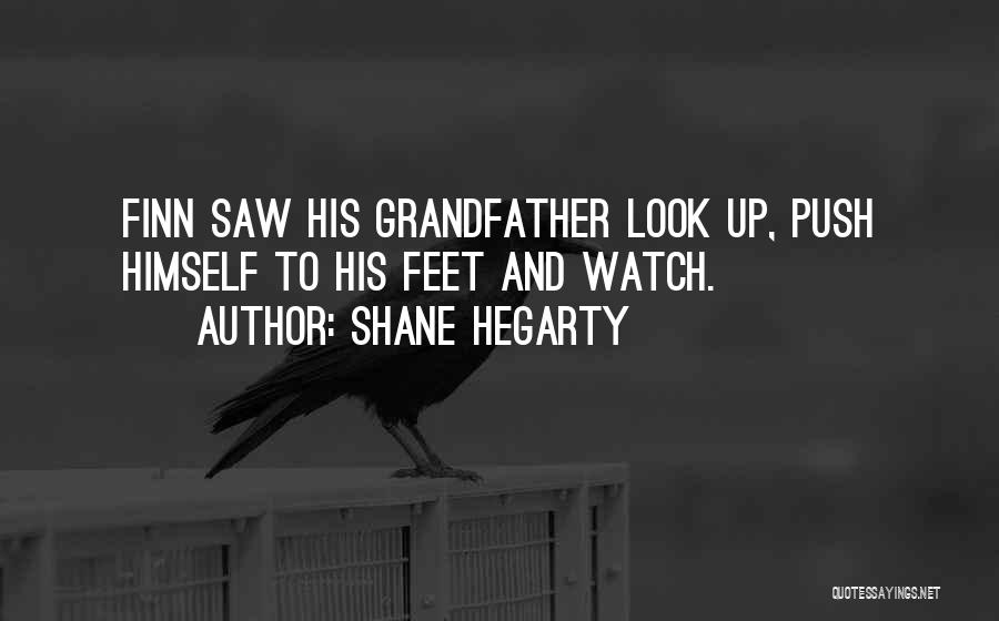 Shane Hegarty Quotes: Finn Saw His Grandfather Look Up, Push Himself To His Feet And Watch.