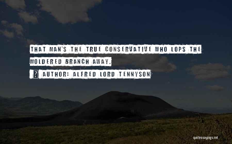 Alfred Lord Tennyson Quotes: That Man's The True Conservative Who Lops The Moldered Branch Away.