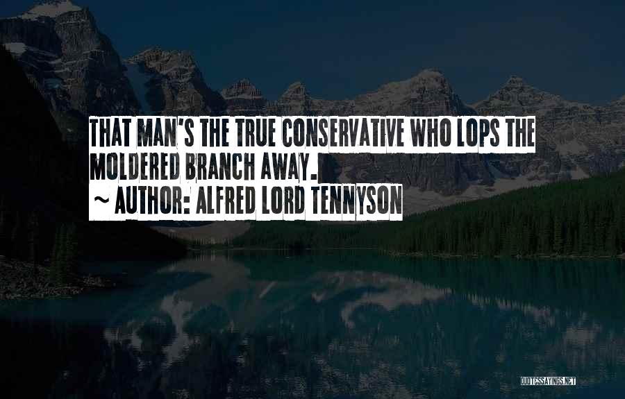 Alfred Lord Tennyson Quotes: That Man's The True Conservative Who Lops The Moldered Branch Away.