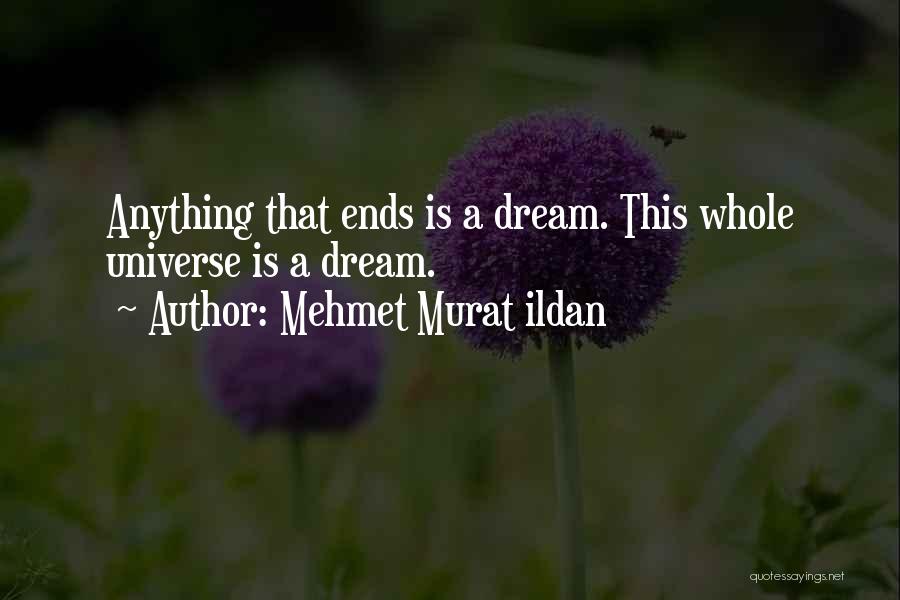 Mehmet Murat Ildan Quotes: Anything That Ends Is A Dream. This Whole Universe Is A Dream.