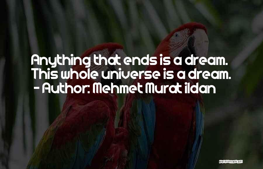 Mehmet Murat Ildan Quotes: Anything That Ends Is A Dream. This Whole Universe Is A Dream.
