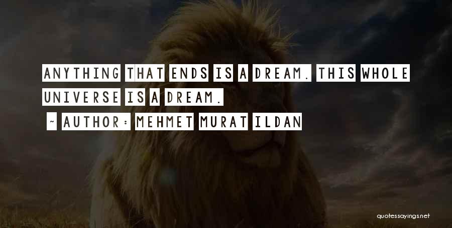 Mehmet Murat Ildan Quotes: Anything That Ends Is A Dream. This Whole Universe Is A Dream.