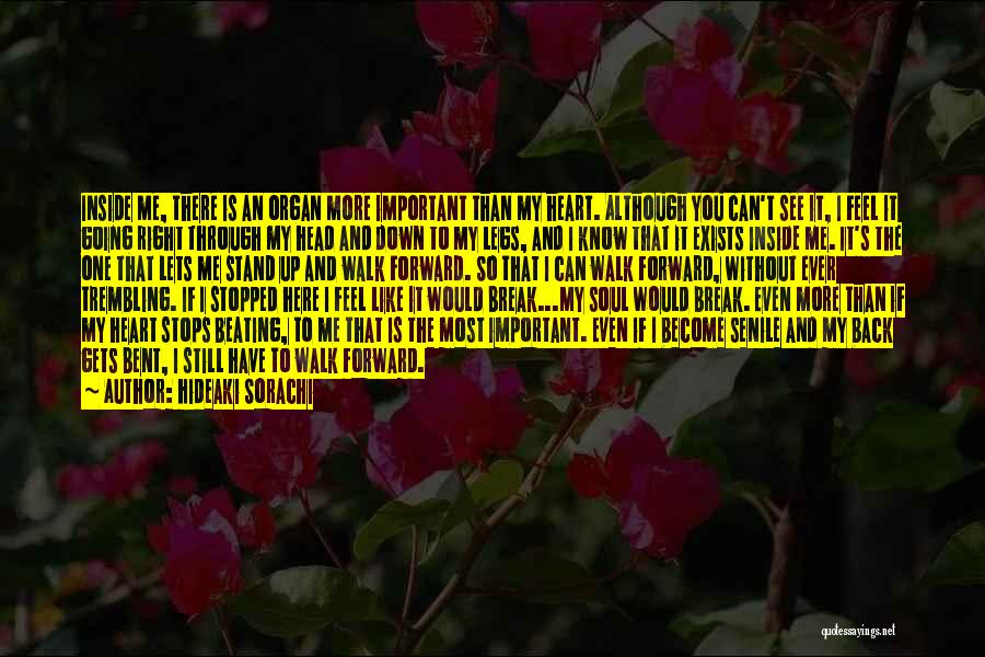 Hideaki Sorachi Quotes: Inside Me, There Is An Organ More Important Than My Heart. Although You Can't See It, I Feel It Going