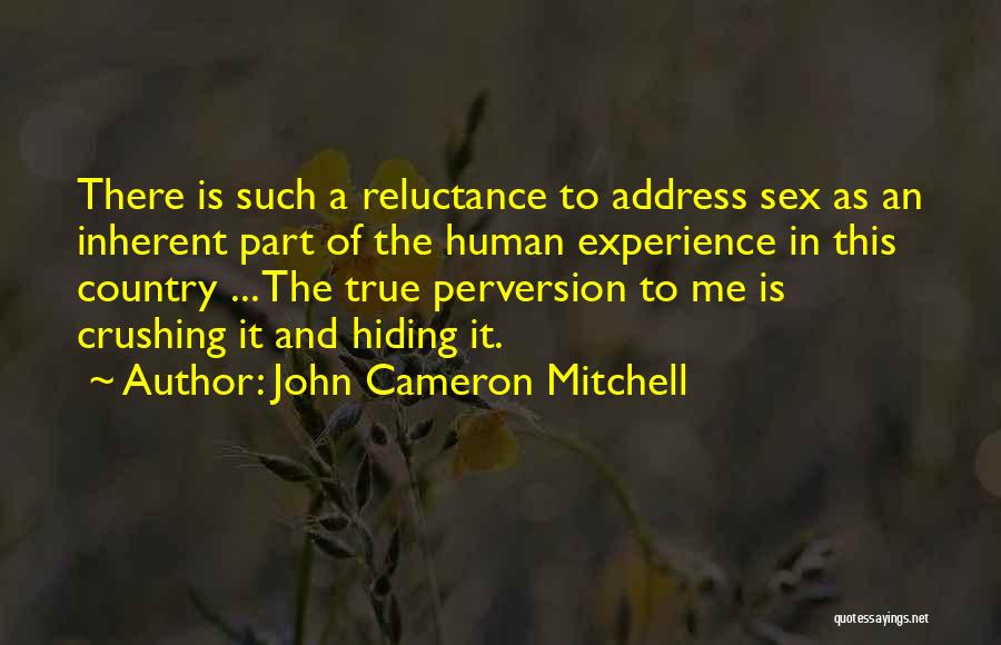 John Cameron Mitchell Quotes: There Is Such A Reluctance To Address Sex As An Inherent Part Of The Human Experience In This Country ...