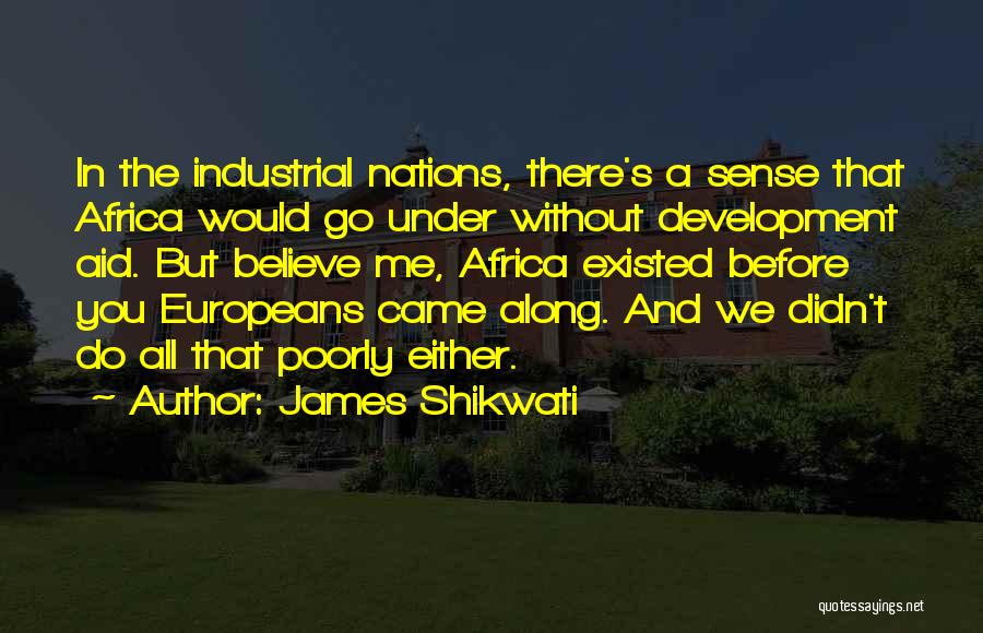 James Shikwati Quotes: In The Industrial Nations, There's A Sense That Africa Would Go Under Without Development Aid. But Believe Me, Africa Existed