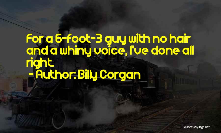 Billy Corgan Quotes: For A 6-foot-3 Guy With No Hair And A Whiny Voice, I've Done All Right.