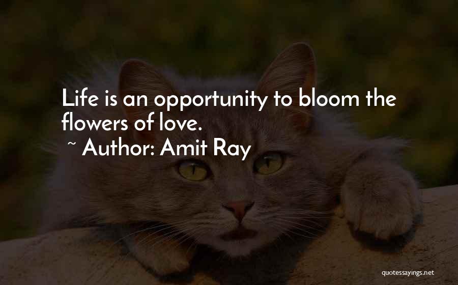 Amit Ray Quotes: Life Is An Opportunity To Bloom The Flowers Of Love.