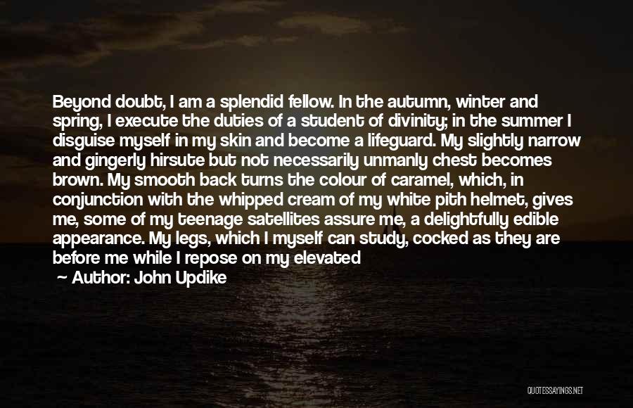 John Updike Quotes: Beyond Doubt, I Am A Splendid Fellow. In The Autumn, Winter And Spring, I Execute The Duties Of A Student